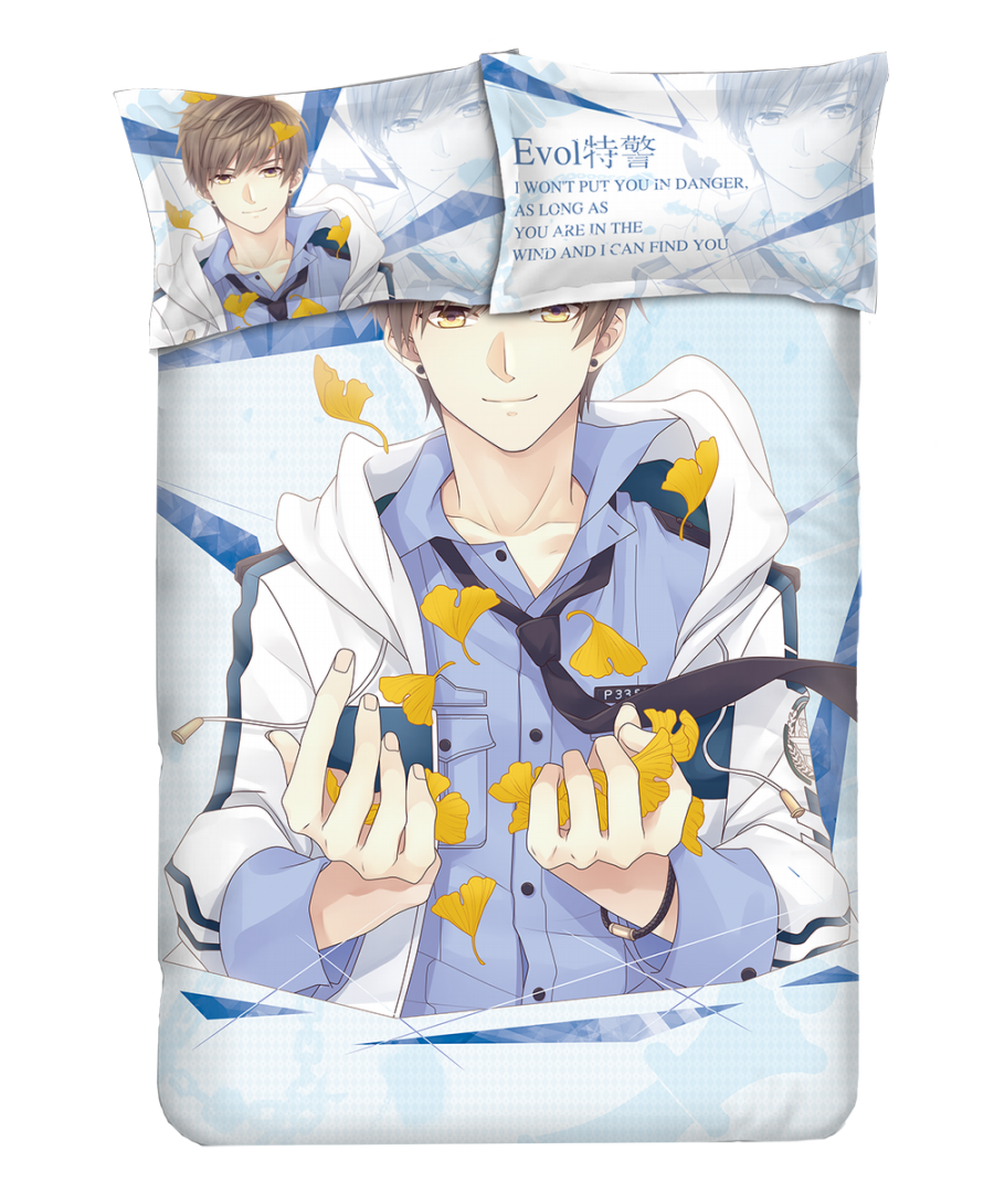 Bai qi Japanese Anime Bed Sheet Duvet Cover with Pillow Covers